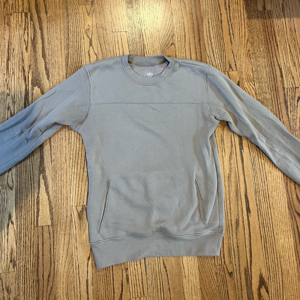 ALO Yoga Base Sweatshirt Gravel Small